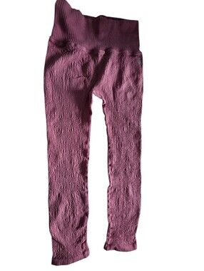 FP Movement by Free People Good Karma Textured Leggings - Mauve Size XXS